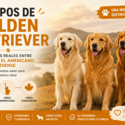 Tipos de Golden Retriever: diferencias reales entre el inglés, el americano y el canadiense