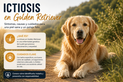 Ictiosis en Golden Retriever: qué es, síntomas, causas y cuidados 1 Ictiosis en Golden Retriever: qué es, síntomas, causas y cuidados