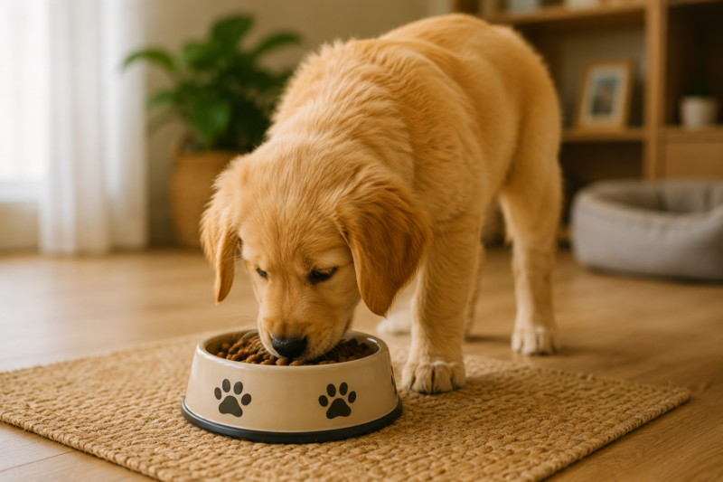 La alimentación del cachorro de Golden Retriever es un factor fundamental para su crecimiento